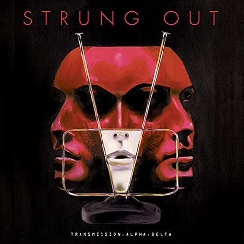 Album cover for Strung Out’s Transmission.Alpha.Delta featuring a distorted face.