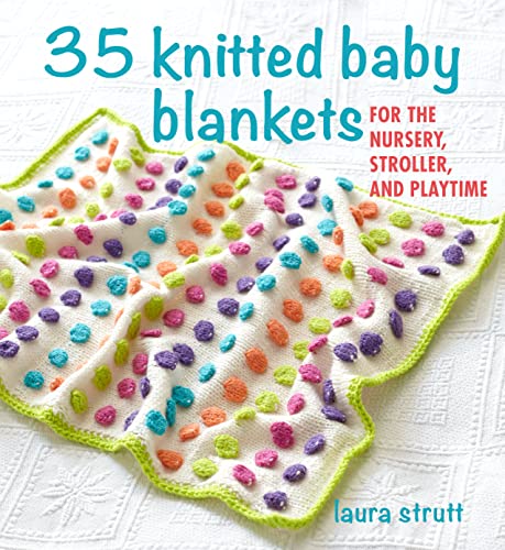 Book cover featuring a colorful, knitted baby blanket with polka dots.