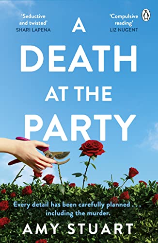 Book cover: hand pruning red roses against a blue sky.