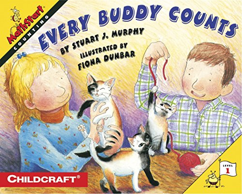 Book cover with children and kittens, illustrating a counting concept.