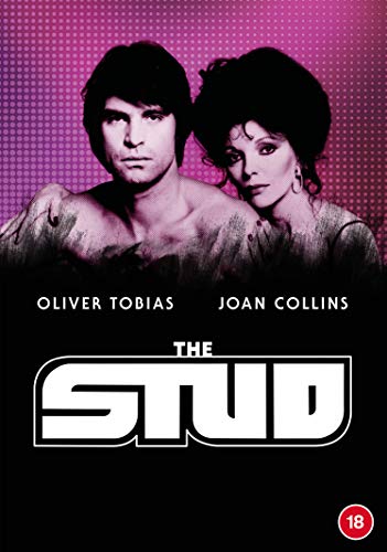 DVD cover for "The Stud" featuring Oliver Tobias and Joan Collins.