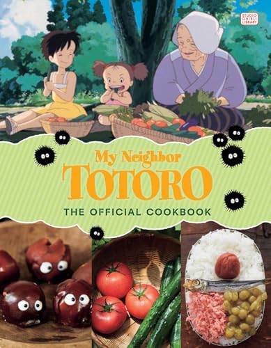 Book cover showing anime characters with fresh produce, soot sprites, and prepared food dishes.