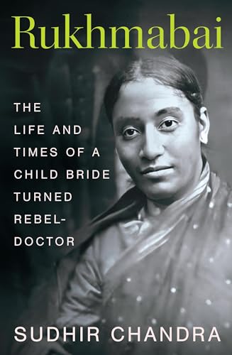 Book cover featuring a portrait of Rukhmabai, a historical Indian woman.