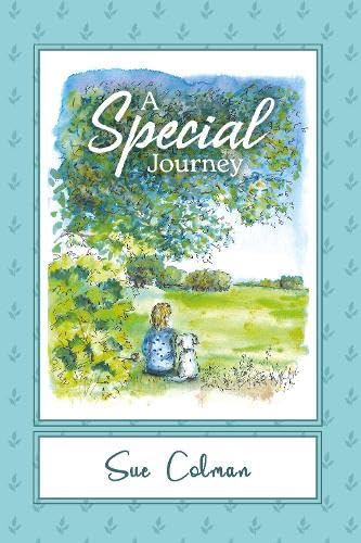 Book cover: watercolor landscape with a person and dog silhouetted.