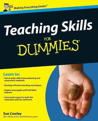 Book cover: "Teaching Skills For Dummies" with hand holding an acorn.