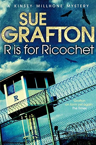 Book cover: "R is for Ricochet" with a prison tower and birds.