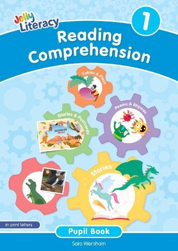 Jolly Literacy Reading Comprehension Pupil Book 1 cover with colorful illustrations.
