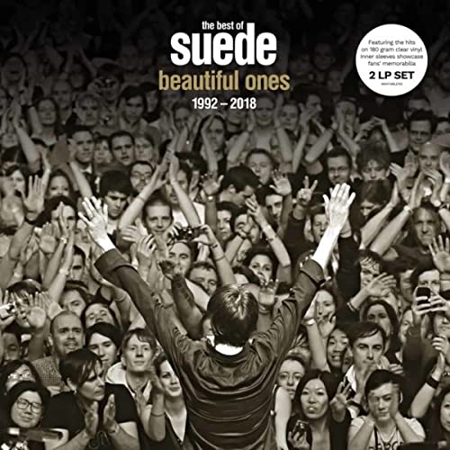 Album cover for Suedeās āBeautiful Onesā with a crowd and raised hands.