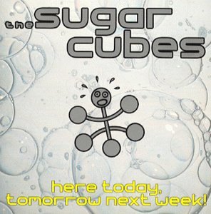 Sugarcubes album cover: cartoon figure amidst blurry, overlapping bubbles.
