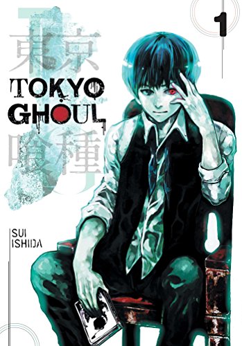 MHanga cover of Tokyo Ghoul Volume 1 featuring a boy with one red eye.