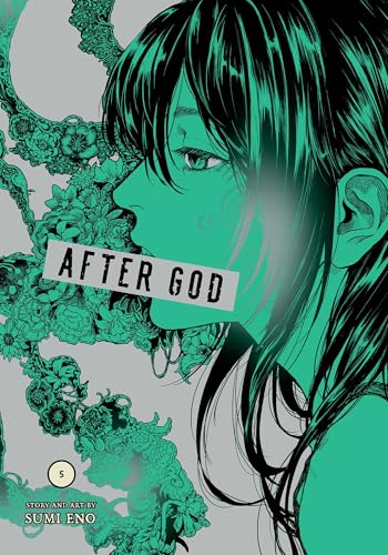 Book cover: “After God, Vol. 5” featuring a woman’s profile in teal.