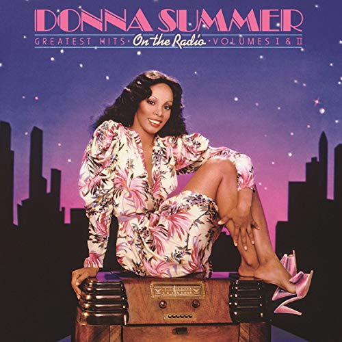 Donna Summer album cover, "On the Radio," featuring a portrait of the singer.