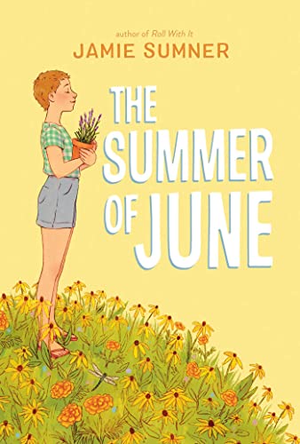 Book cover: girl with flowers, title "The Summer of June".