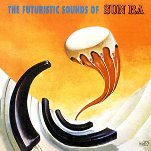 Album cover for Sun Ra’s “The Futuristic Sounds Of Sun Ra,” abstract art.
