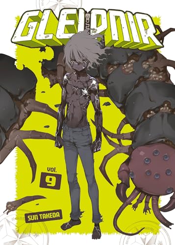 Manga cover: boy with insect-like features and large beetles, volume 9.