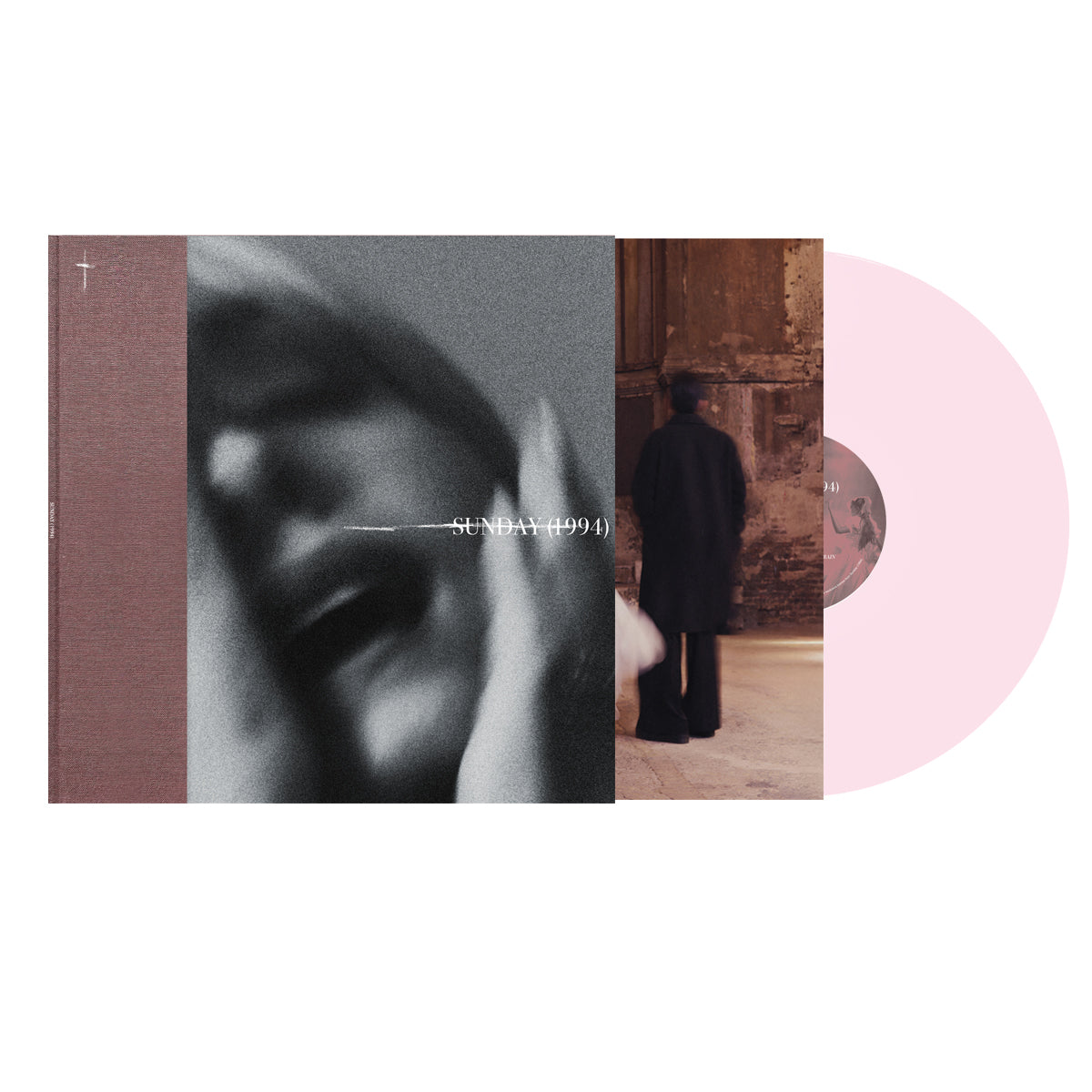 Vinyl record of Sunday’s “Devotion” (1994) with album cover and pink disc.