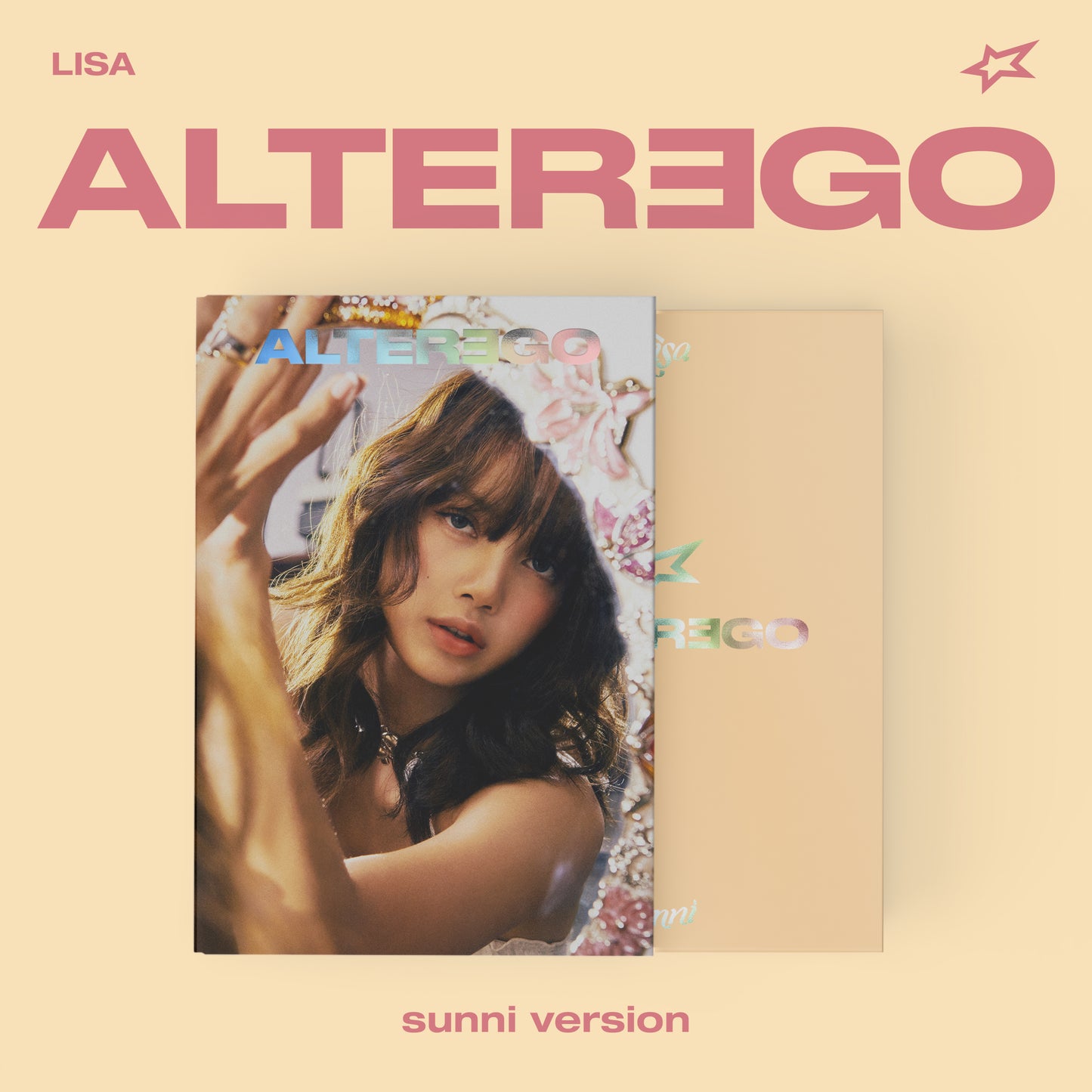 Lisa’s “Alter Ego” CD in a peach-toned sleeve, with portrait cover art.