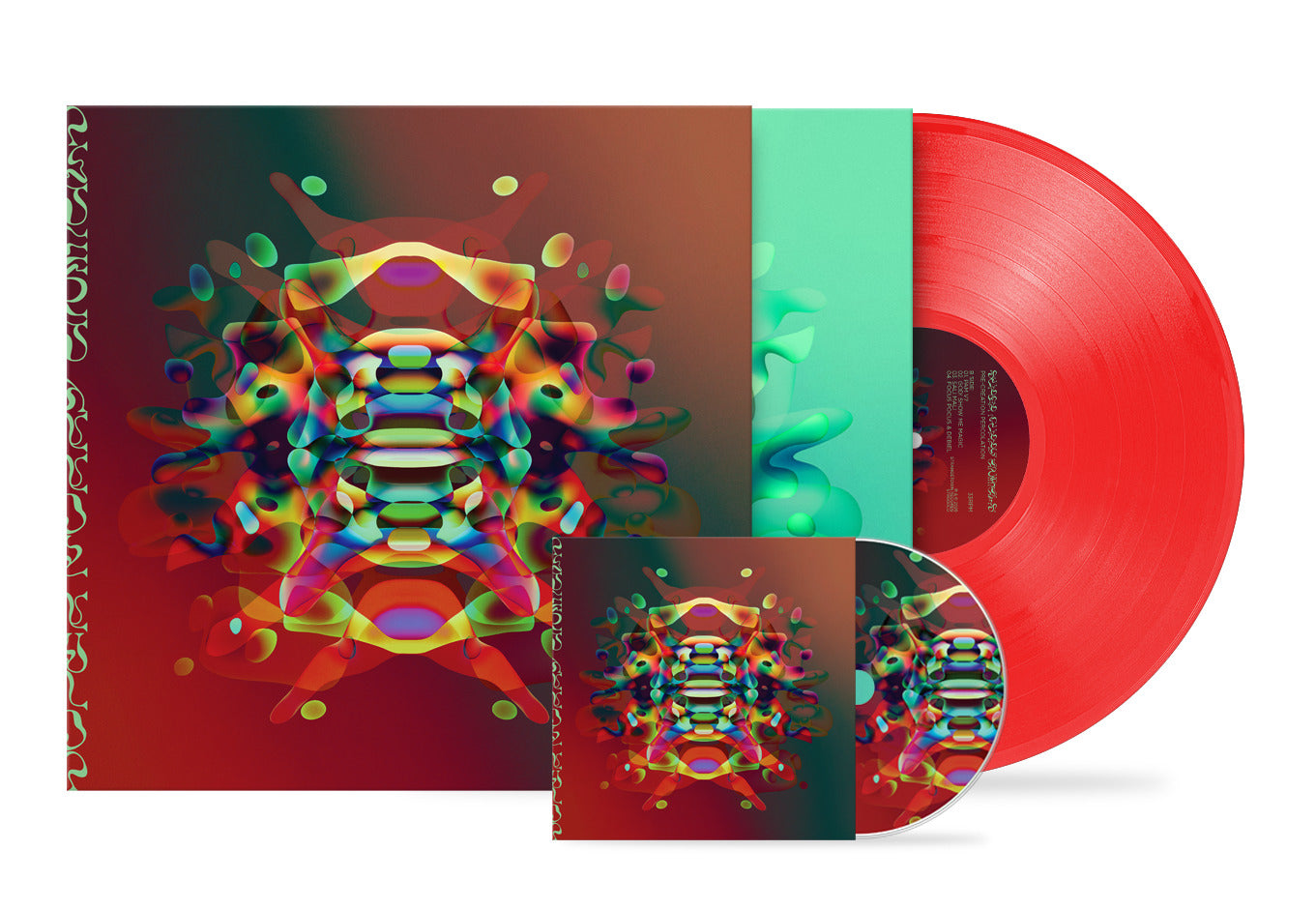 Super Furry Animals vinyl record with colorful, abstract cover art.