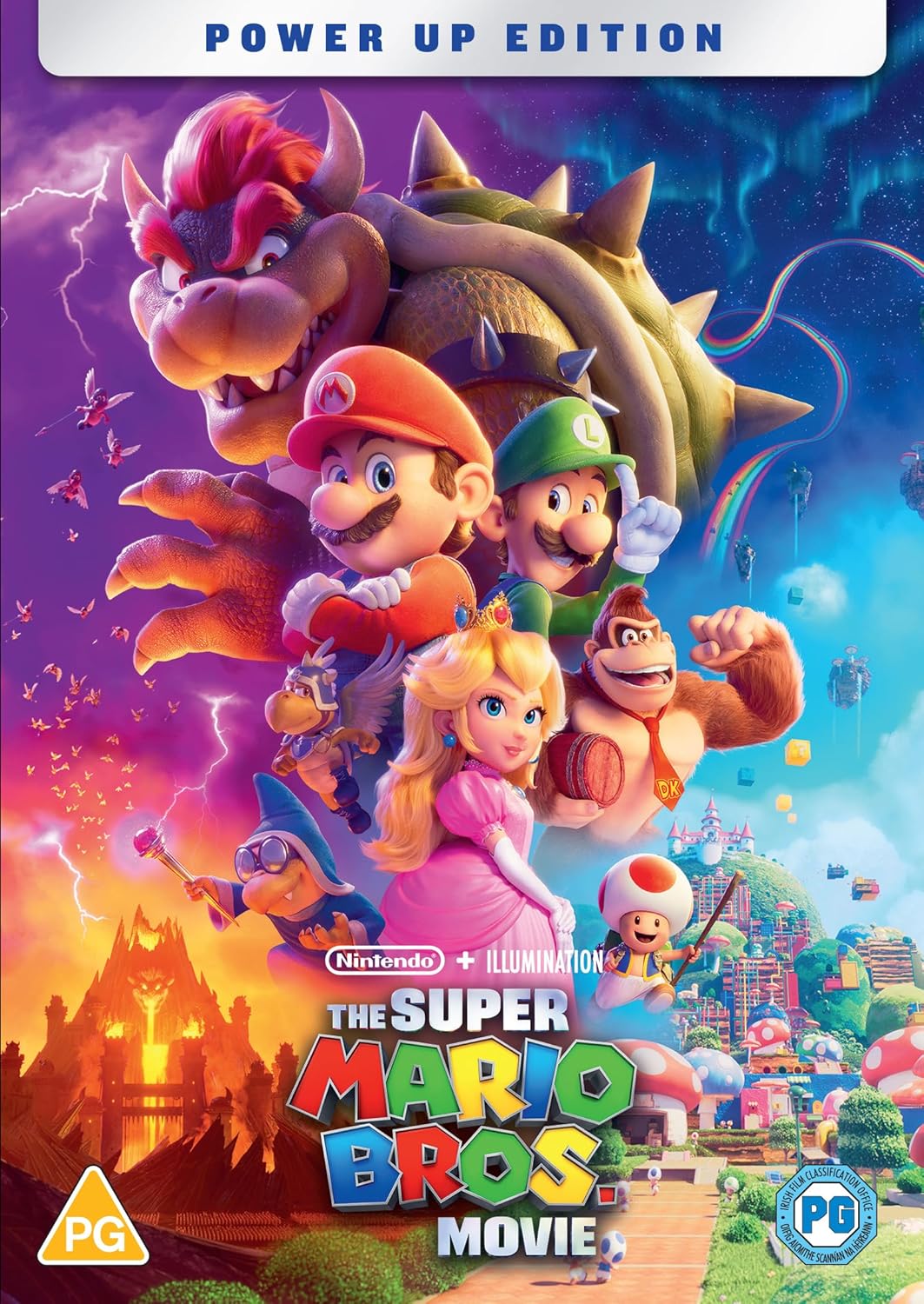 DVD cover for "The Super Mario Bros. Movie" featuring Mario and friends.
