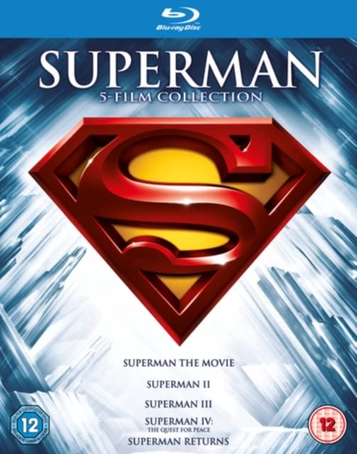 Superman Blu-ray cover featuring the iconic S-shield logo and film titles.