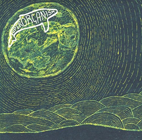 Green and black album cover with a globe and rolling hills.