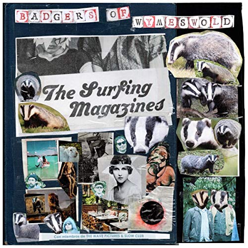 CD cover for “The Surfing Magazines” by Badgers Of Wymeswold, with badgers.