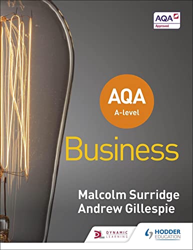 AQA A-level Business textbook cover with a lightbulb image.