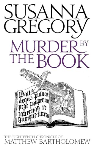Book cover: “Murder By The Book” with a dagger piercing an open book.