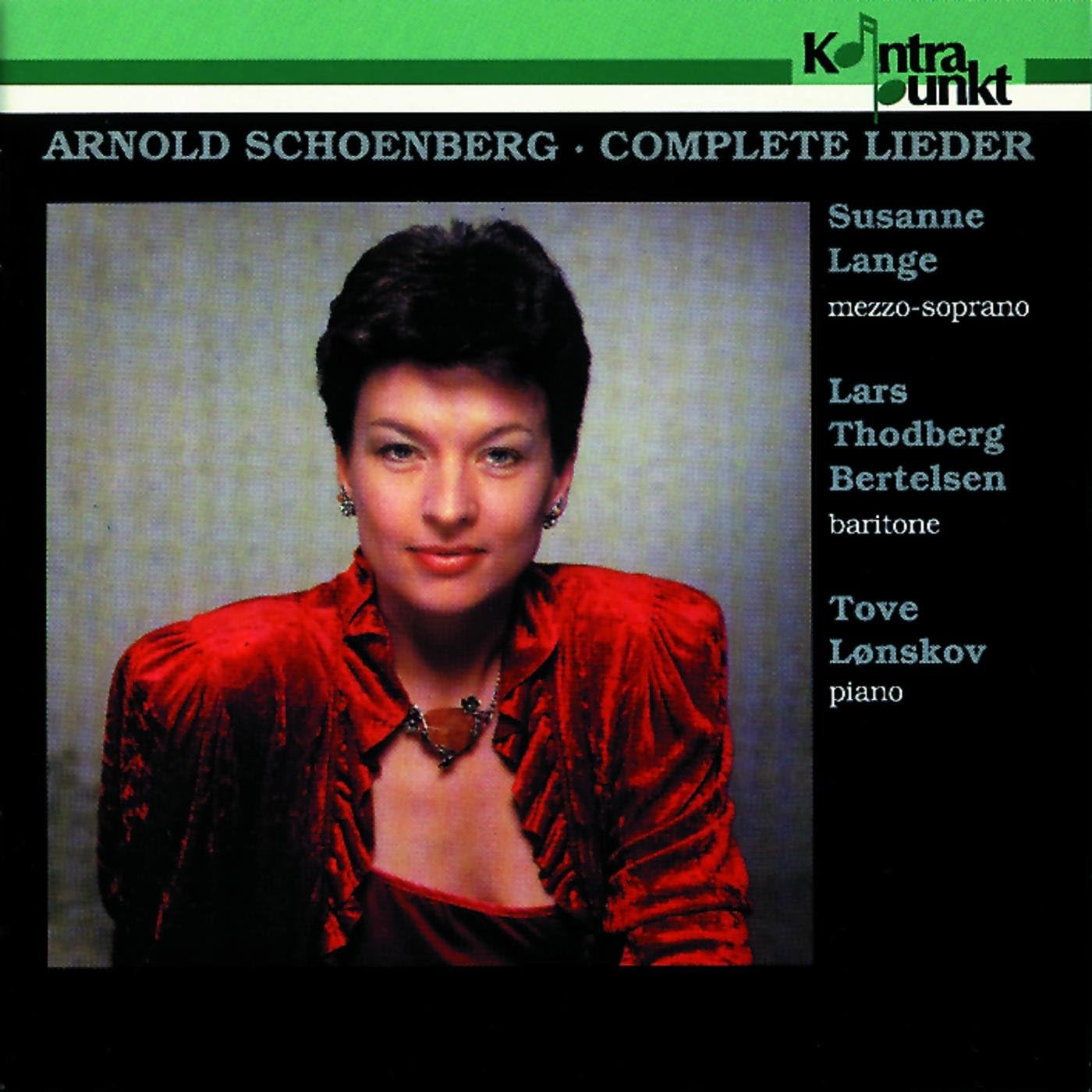 CD cover featuring a portrait of Susanne Lange wearing a red velvet jacket.