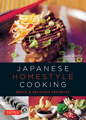 Cookbook cover featuring grilled meat and Japanese dishes like sushi and tempura.
