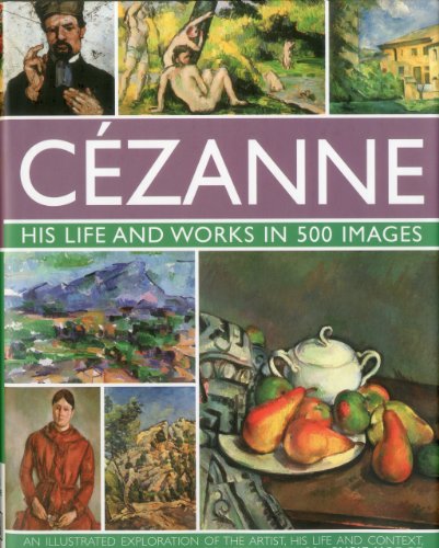Book cover titled Cezanne featuring a collage of the artist's paintings and portraits.