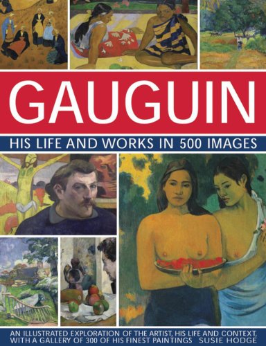 Book cover featuring paintings by Paul Gauguin and his portrait.
