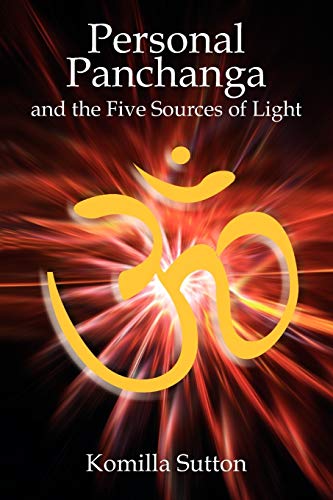 Book cover with golden Om symbol and radiating red and orange light.
