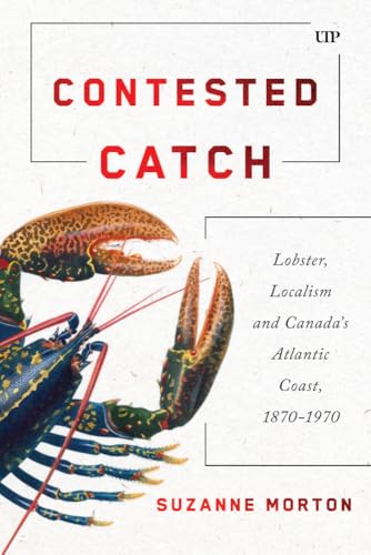 Book cover: "Contested Catch" with a lobster illustration and text.
