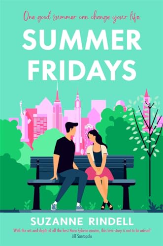 Book cover: couple on a bench with a stylized New York City skyline.