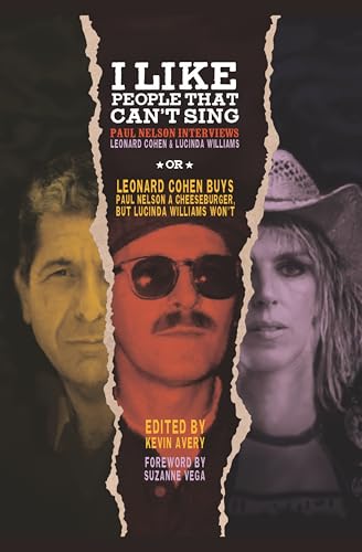 Book cover featuring portraits of Leonard Cohen and Lucinda Williams.