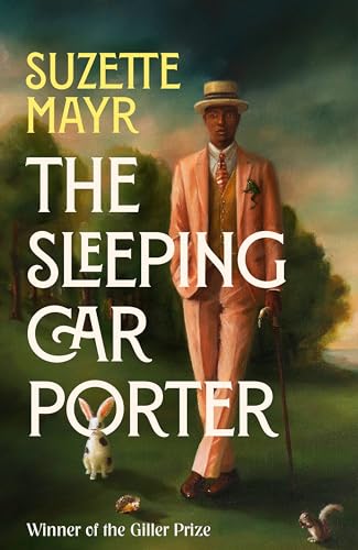 Book cover: Man in a pink suit with a rabbit and squirrel.