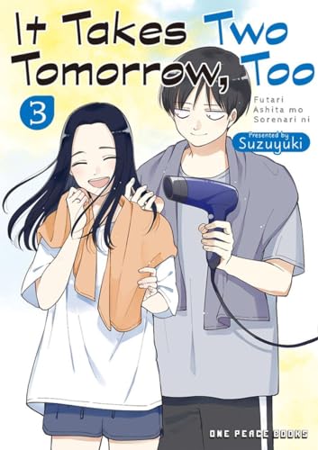 Manga cover: two young people, one drying the other’s hair.