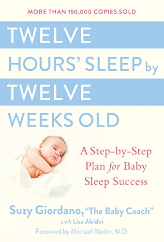 Book cover with title and sleeping baby image, light blue and white.
