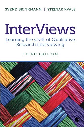 Book cover for “InterViews” with a woven, colorful braid design.