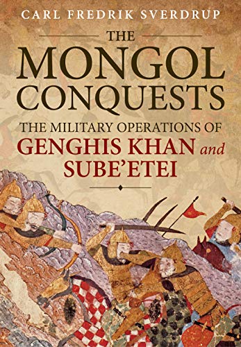 Book cover featuring title text over a historical painting of Mongol warriors in battle.