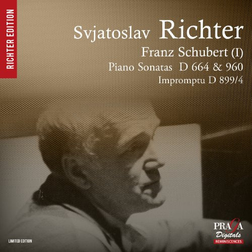 CD cover featuring a portrait of pianist Sviatoslav Richter in sepia tones.