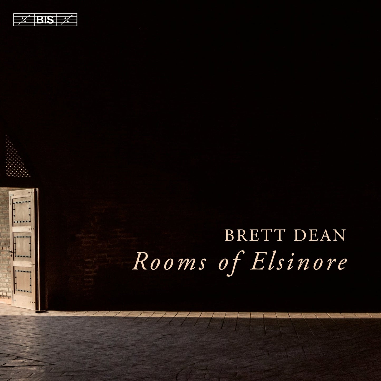 CD cover for Brett Dean’s “Rooms of Elsinore” with a doorway image.