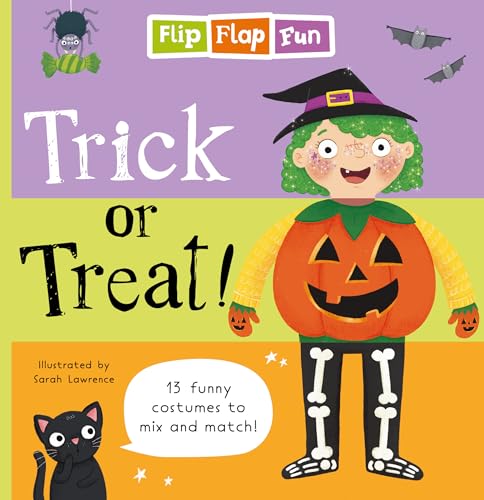 Book cover showing a child in a pumpkin costume, a black cat, and bats.