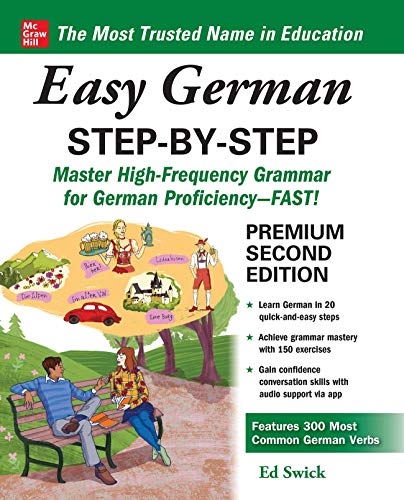Book cover for Easy German Step-by-Step Second Edition by Ed Swick.