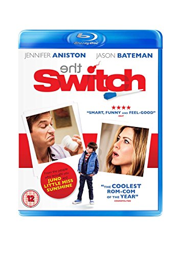 Switch" Blu-ray cover featuring Jennifer Aniston, Jason Bateman, and a young boy.
