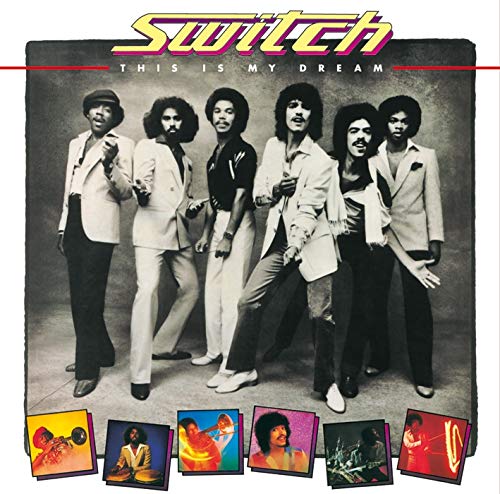 1970s band Switch album cover, featuring six men in vintage attire.