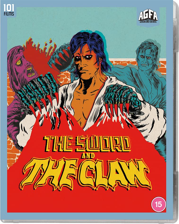 Blu-ray cover for "The Sword and the Claw" featuring a man and monsters.