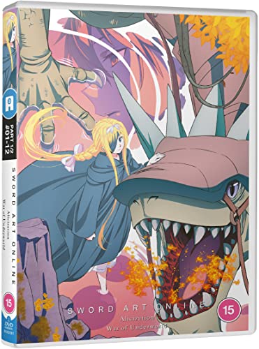 DVD cover for "Sword Art Online Alicization War Of Underworld" featuring characters and a dragon.