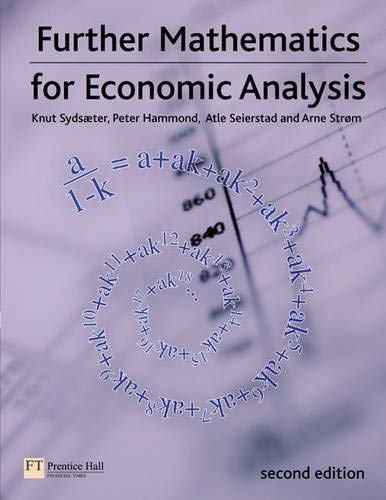Textbook cover: “Further Mathematics for Economic Analysis,” second edition.